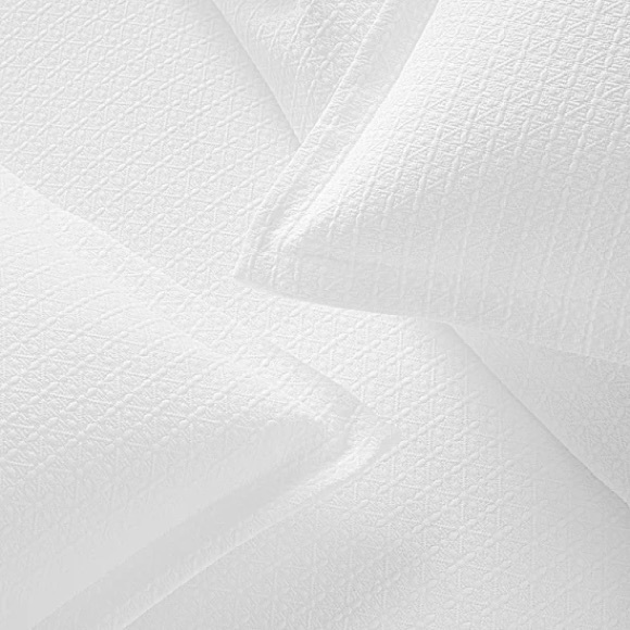 SKY 3-Piece Woven Lattice Duvet Set, White Size Full/Queen New w/Tag Retail $260 - Picture 5 of 13